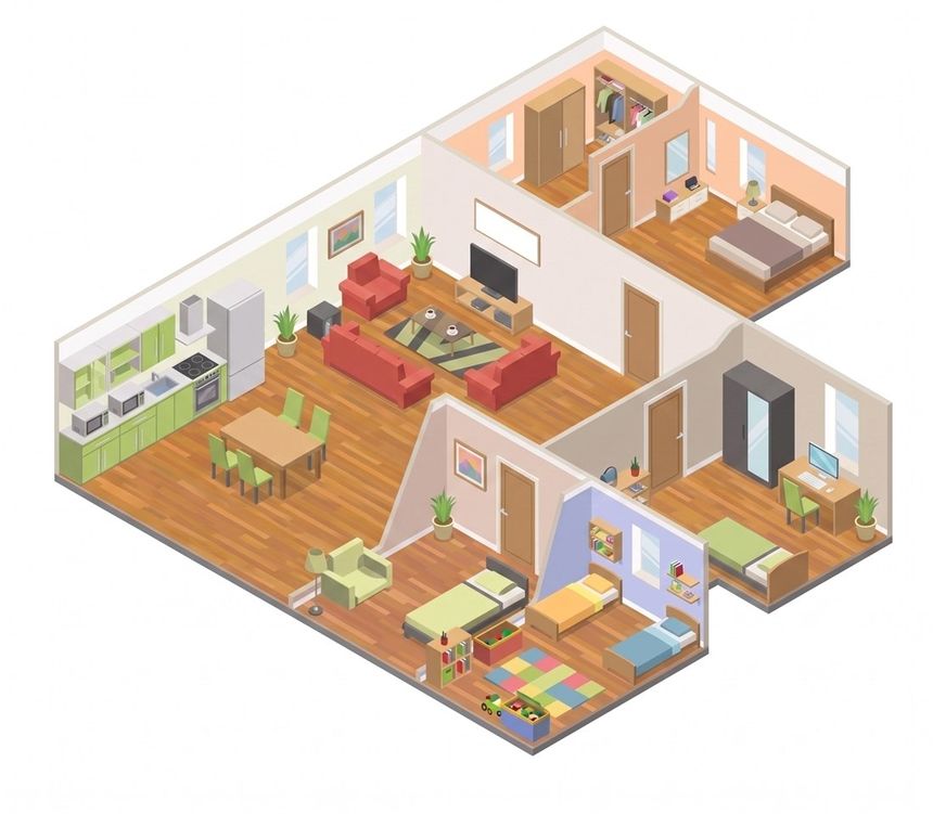 3LDK・一戸建ての間取りイメージ